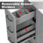 Meuble-lavabo simple 30 po avec comptoir d'évier Farmhouse, armoire autoportante avec 2 portes, 2 tiroirs et tablette ouverte, bois massif et panneau de fibres à densité moyenne, gris-538432351-538432345