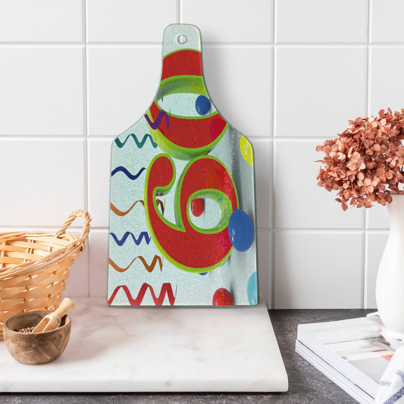 Multicolore planche à découper en verre trempé Ambesonne
