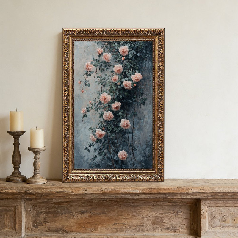 Motif de mur texturé gris rose rose, 12"L x 18"W