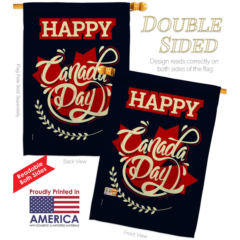 Double Sided 40'' H x 28'' W Polyester House Flag
