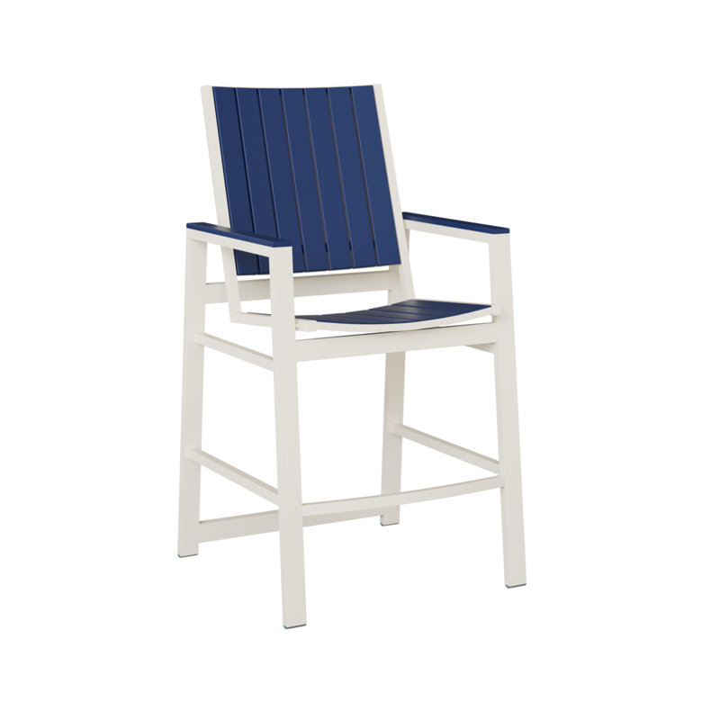 Chaise de bar Delainah, Bleu pacifique