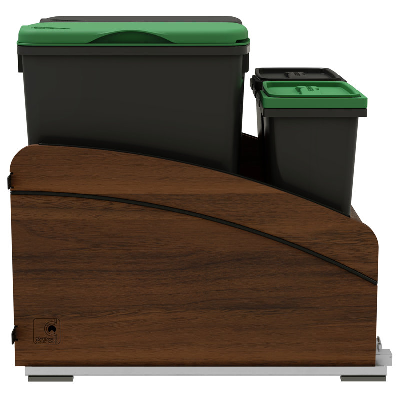 Collection Rev-A-Shelf Craftsman : Poubelles et bacs à compost doubles coulissants, 21"