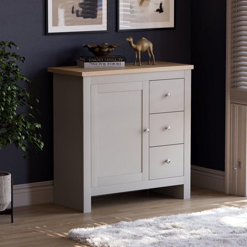 Beacsfield 79Cm W 3 Drawer Sideboard, Grey