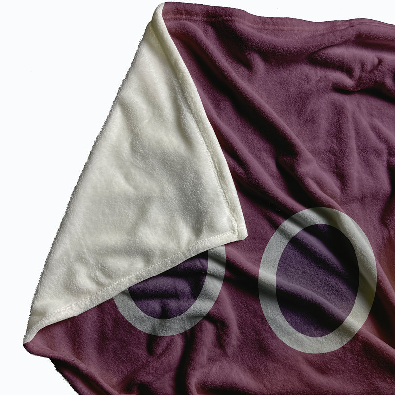 Elzy Plain Weave / Muslin Throw Blanket, Purple