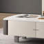 Table basse blanche en acier au carbone