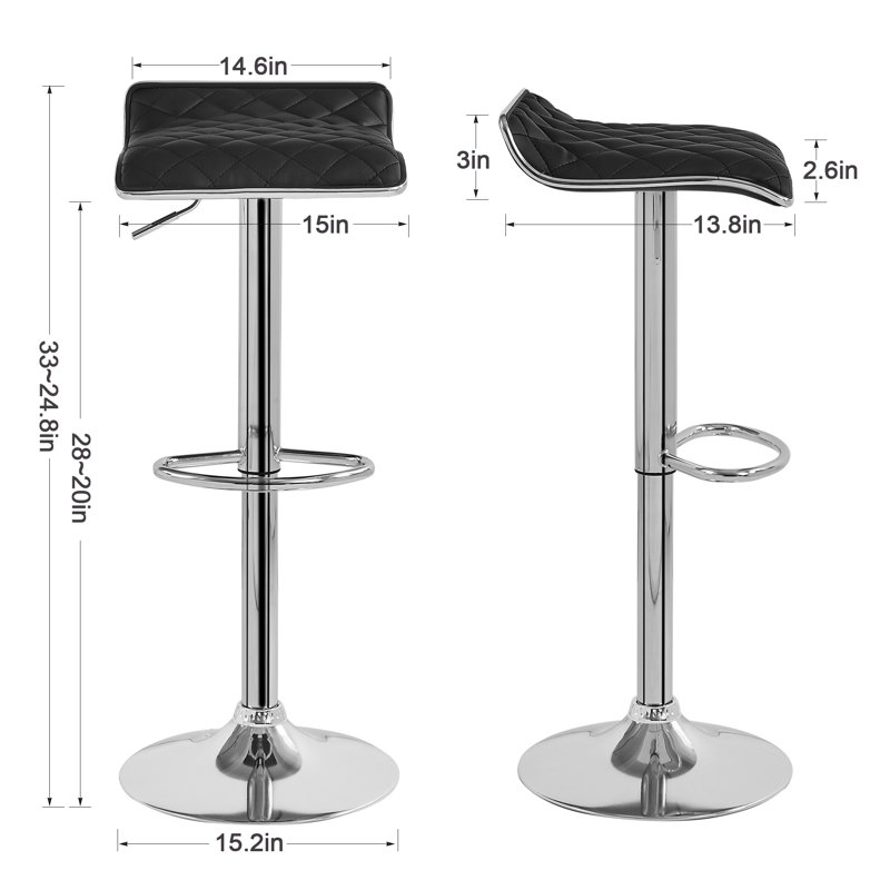 Maalak 2 - Person Pedestal Dining Set, Black/Black