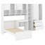 Lit plateforme polyvalent en bois avec bureau, garde-robe, armoires et tablettes de présentation-1537620260