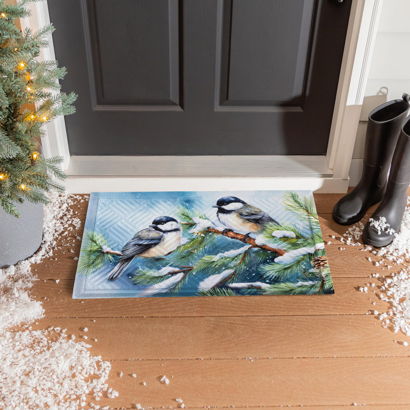 Tapis gaufré Winter Chickadee Friends