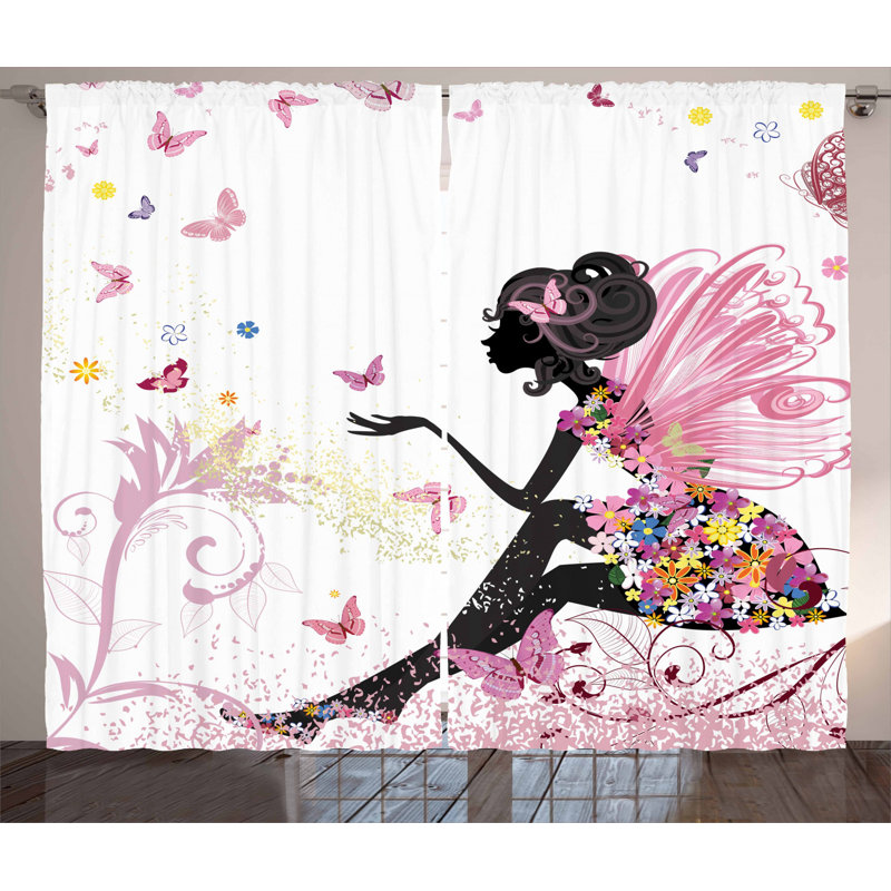 Fantasy Semi-Sheer Rod Pocket Curtain Panels, 54" x 96"