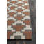 Tapis contemporain tissé à la main Avon de couleur rouille / gris / blanc-81816093
