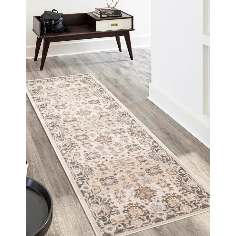 Tapis ivoire Gloria, Tapis de couloir 2 pi 8 po x 8 pi 2 po