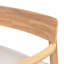 Fauteuil club en bois d'acacia avec coussin de siège, ensemble de 1