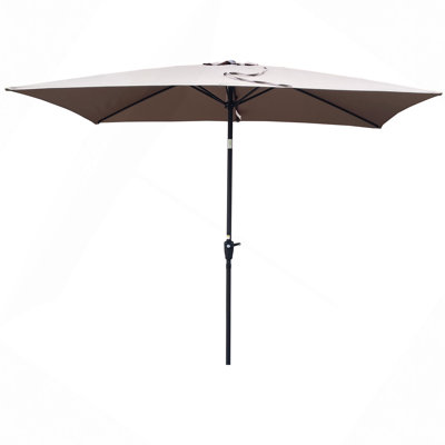 6 X 9Ft  Outdoor Umbrella Outdoor  Waterproof Umbrella With Crank And Push Button Tilt Without Flap For Garden Backyard Pool  Swimming Pool Market