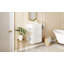 Meuble-lavabo flottant moderne de 18,5 po avec lavabo en résine - parfait pour les petites salles de bain, rangement à gauche