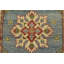 Tapis de couloir oriental bleu en laine noué à la main 2 pi 8 po x 8 pi Kazak