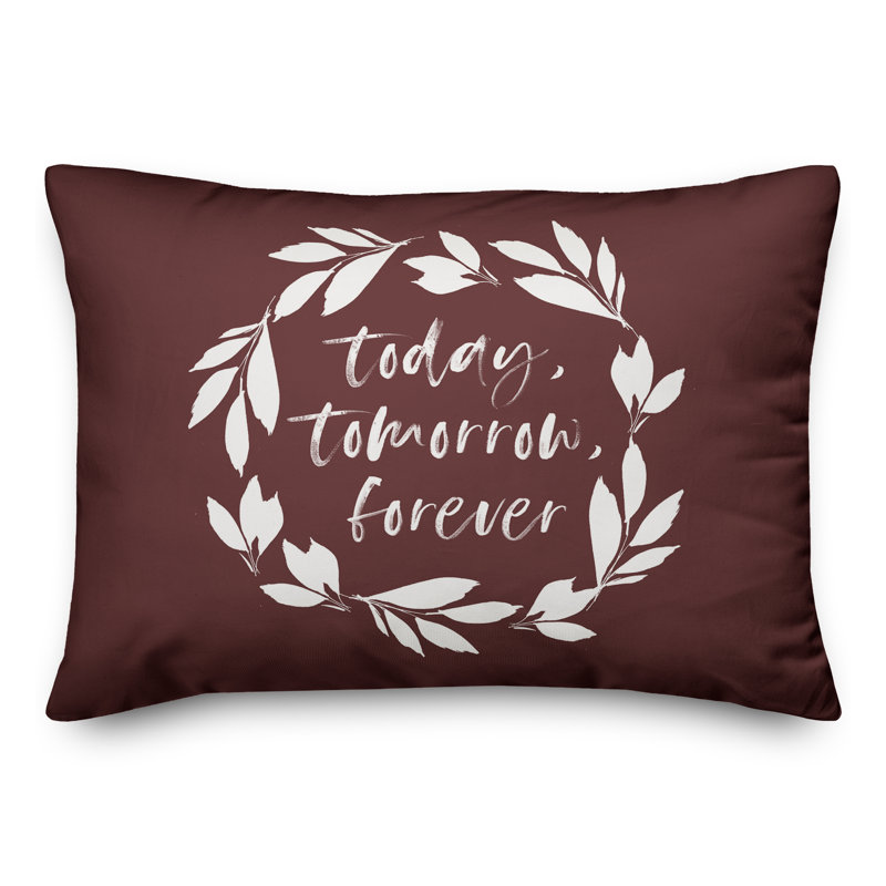 Coussin décoratif intérieur / extérieur en polyester , Marron, H 18 po x l 25 po