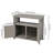 Rectangular Wood Outdoor Console & Buffet Table with Storage Cabinet