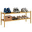 2 Tier 12 Pairs Bamboo Shoe Rack For Closet, Stackable Shoe Oragnizer-78715049-78715048
