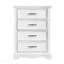Armoire de rangement verticale en bois massif à 4 tiroirs avec armoire à tiroirs 1 chambre