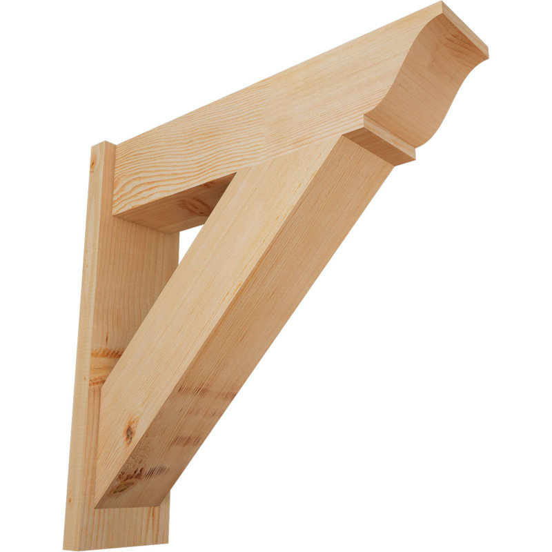 Persienne traditionnelle en bois rustique, P 28 po x H 28 po, Sapin Douglas de 7 1/2 po (lisse)