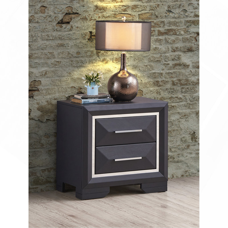 Table de chevet, noir