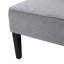 Tissu revêtu de tissu gris de 50 po, structure en bois massif, lin de haute qualité pour un design relaxant et contemporain, confortable pour votre maison, moderne pour améliorer l'esthétique