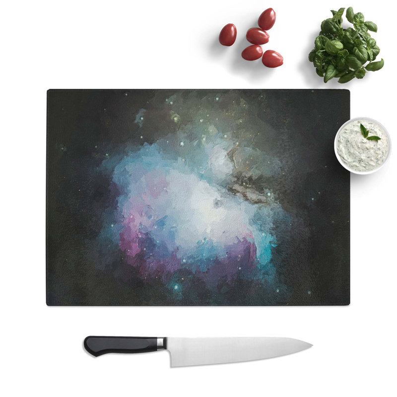 Tempered Glass Universe Vol.56 in Abstract Chopping Board, 28.5 cm W x 20 cm L