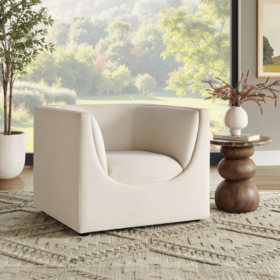 Fauteuil en velours Dunkley
