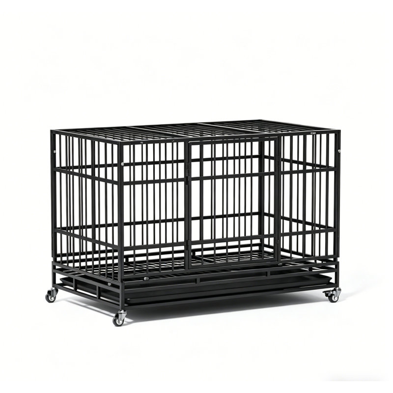 Cage à chien 48 po robuste à l'épreuve des fuites