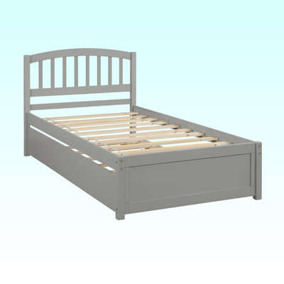 Lit plateforme simple en bois massif