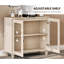 Buffet 8 portes avec tablettes réglables et gestion des câbles pour la salle à manger de cuisine, largeur de 142 pouces-272476612