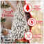 Arbre de Noël floqué pré-éclairé avec 300 lumières blanc chaud UL - 779 pointes en PVC, fil à mémoire dépliable, assemblage facile et support en métal stable, décor des Fêtes enneigé-1997951872