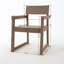 Fauteuils d'extérieur et de jardin en PEHD couleur bois antique avec dossier