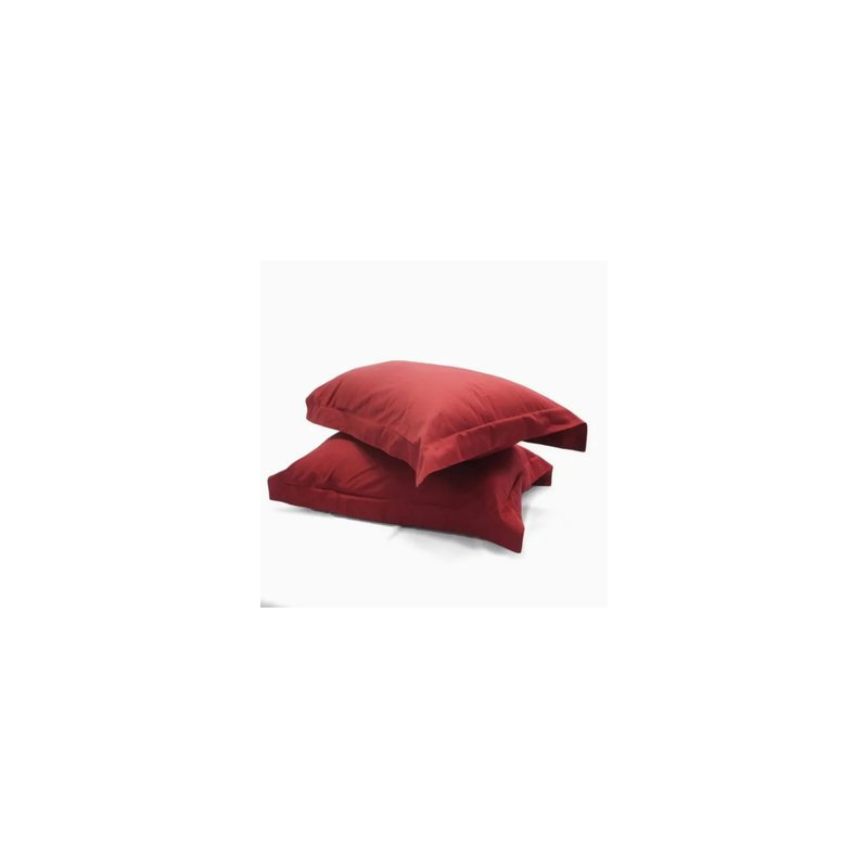 400TC Sateen Solid Cotton Pillow Sham, Burgundy
