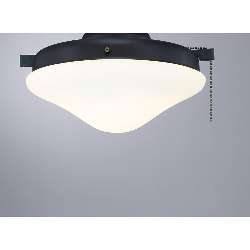 2-Light Ceiling Fan Schoolhouse Light Kit in English Bronze, English Bronze