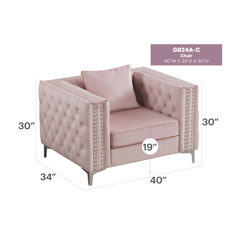 Chaise Paige Glory Furniture, Ivoire ivoire