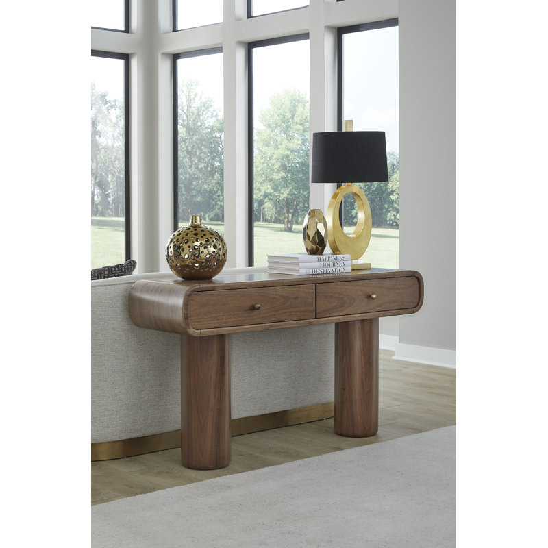 Console Juba en noyer et mangouste