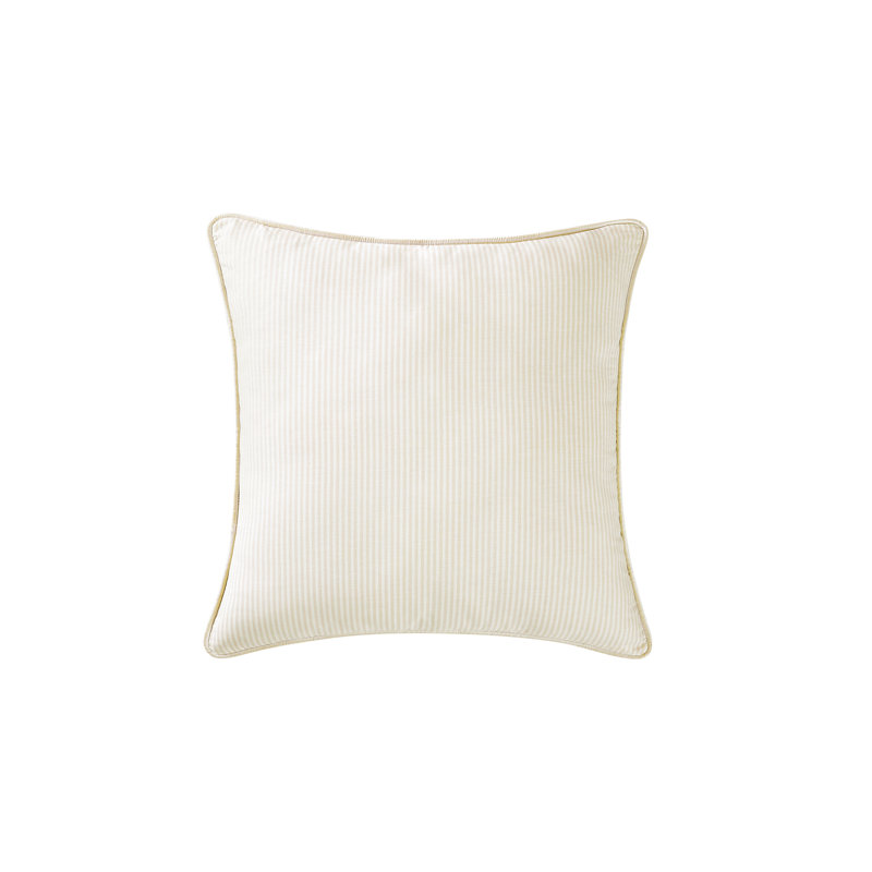 Brooklyn Loom Pinstripe Decorative Pillow, White/Ivory