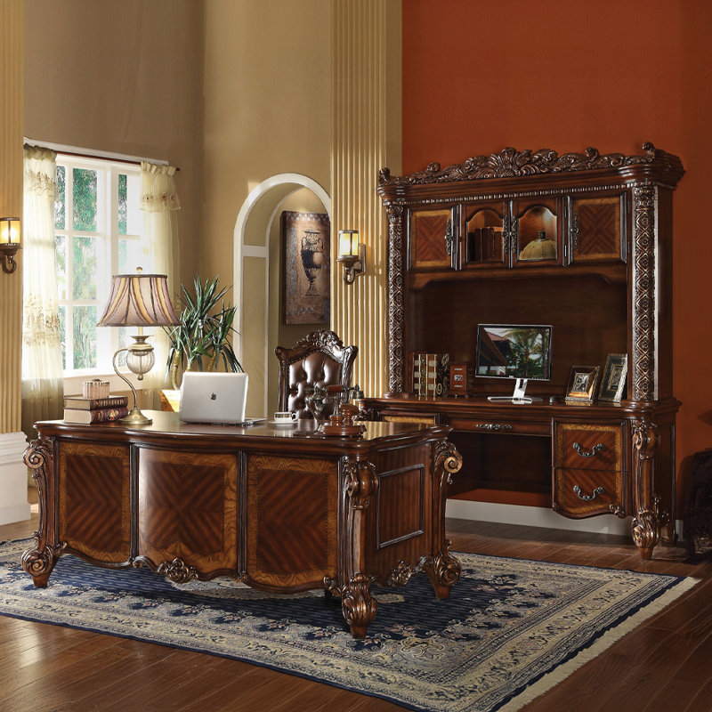 Bureau d'ordinateur et huche ACME Vendome, cerisier