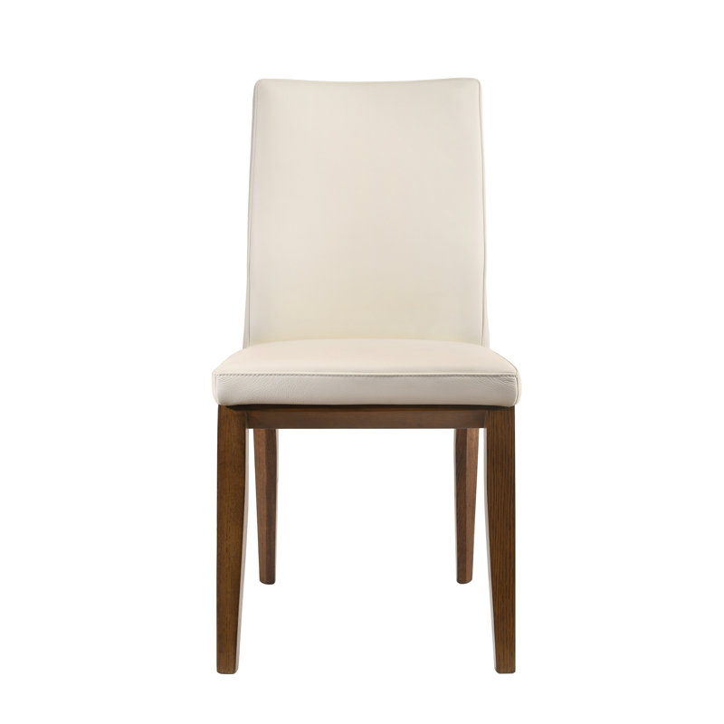 Chaise d'appoint en cuir Cabral, Blanc