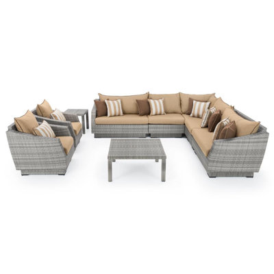 Cannes 9 Piece Seating Group with Cushions
