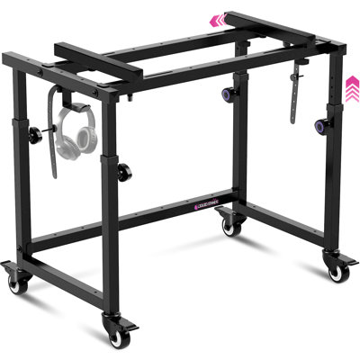 Liquid Stands Piano Keyboard Stand Music Studio Desk for Music Production - Electric Digital Pianos Synths for 49 54 61 88 Key - Rolling Home Recordin