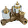 Kingston Brass Pressure Balanced Thermostatic Tub and Shower Valve with Volume Control, with Stops