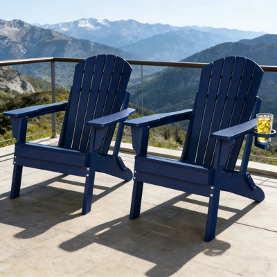 Ensemble de 2 chaises Adirondack pliantes toutes saisons