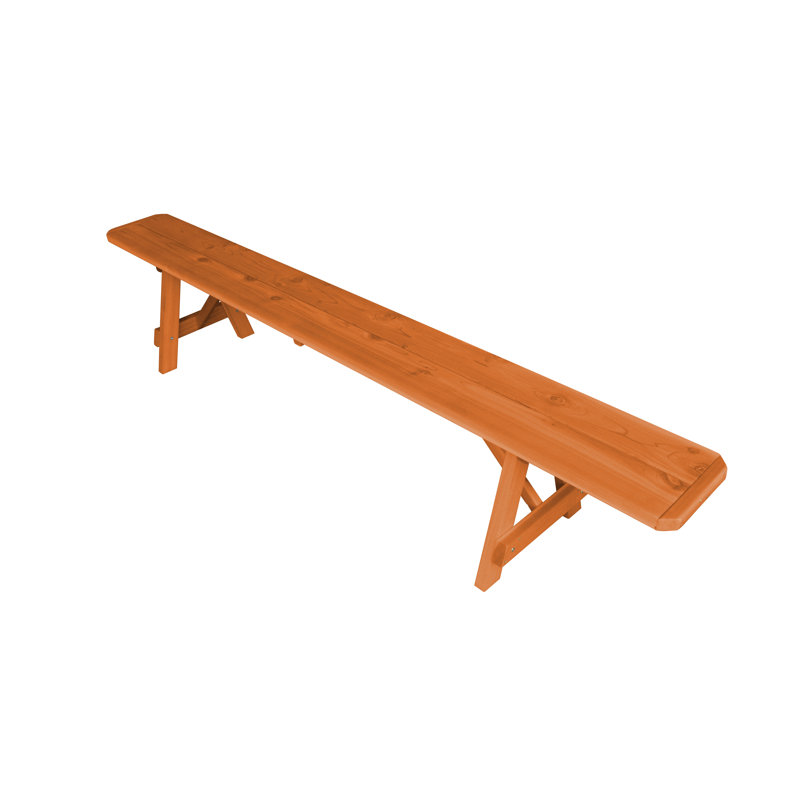 Banc en bois Guernsey, Teinture cèdre, H 17 po x l 94 po x P 11 po