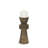 Odilia Small Textured Antiqued Gold Metal Geometric Pillar Candle Holder-117999411-118459694