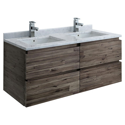 Formosa 48"" Wall Mounted Double Sink Bathroom Vanity Set -  Fresca, FCB31-2424ACA-CWH-U