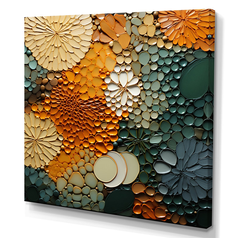 Hardedge Art Earthy Euphony VI - Abstract Wall Art Living Room, H 36 po x l 36 po x P 1,5 po, Toile tendue