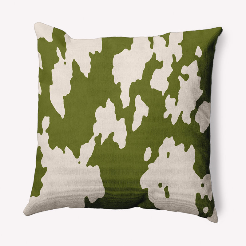 Coussin décoratif intérieur / extérieur Animal, 16 po x 16 po, Olive