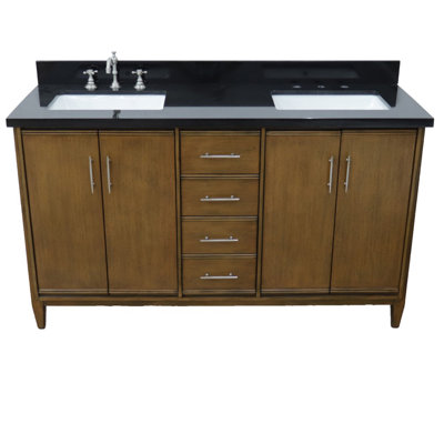 Harrel 61'' Double Bathroom Vanity with Top